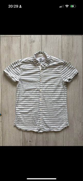 biała koszula w paski M