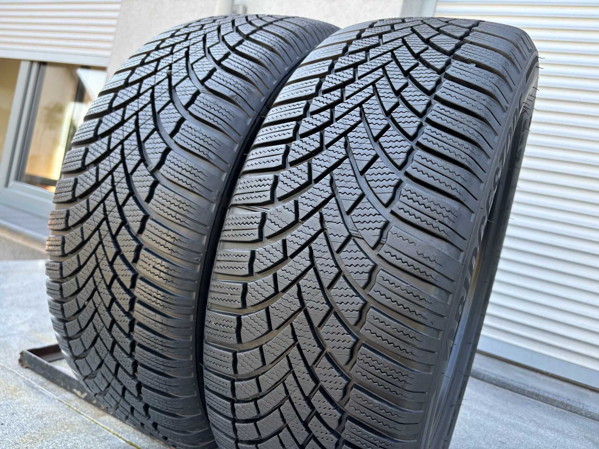 2szt zimowe 215/55R17 Bridgestone 7,7mm 2023r świetny stan! Z5405 gwar