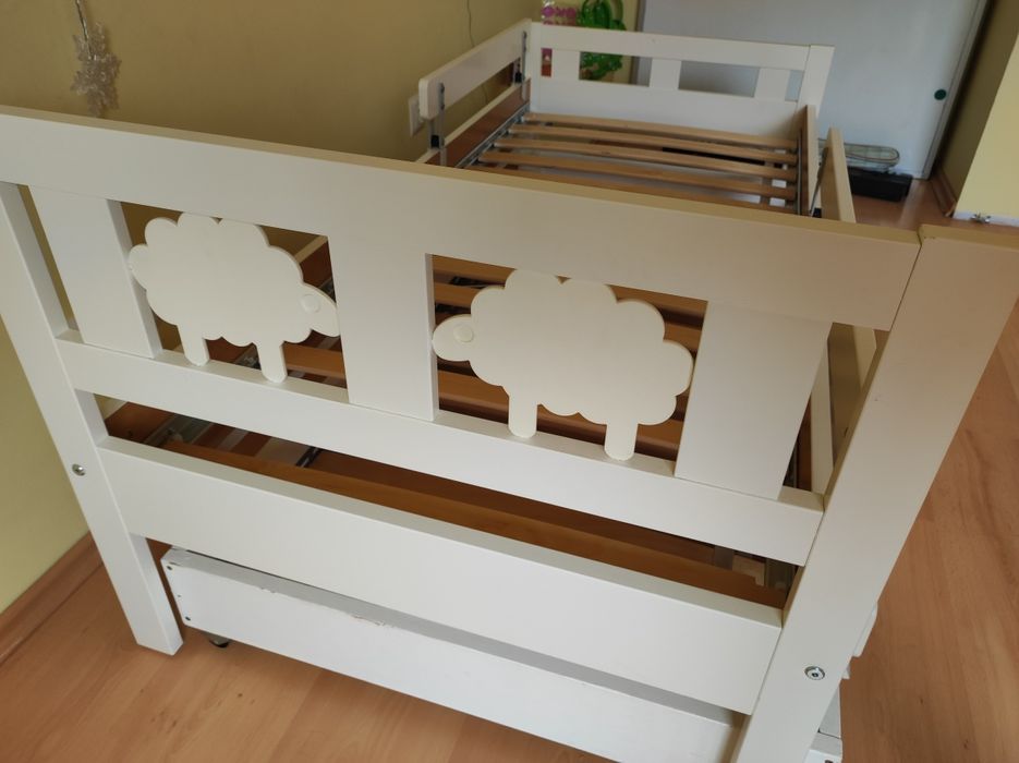Ikea kritter 70x160 z łóżkiem dolnym. Materace w komplecie