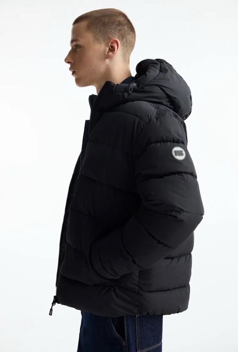 Куртка Pull&Bear Puffer Jacket Оригінал Мужская Ветровка Черная Новая