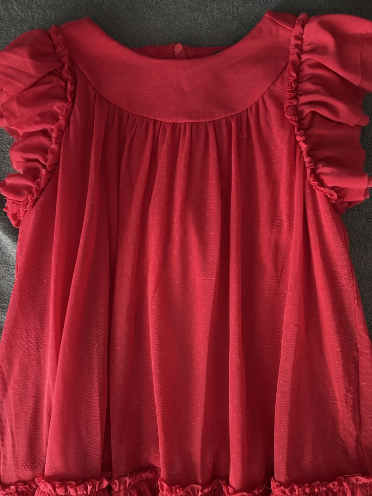 Czerwona elegancka sukienka r.116 Reserved