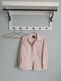 Dłuższa różowa letnia kurtka dżinsowa jeans, Denim Wear, Stradivarius