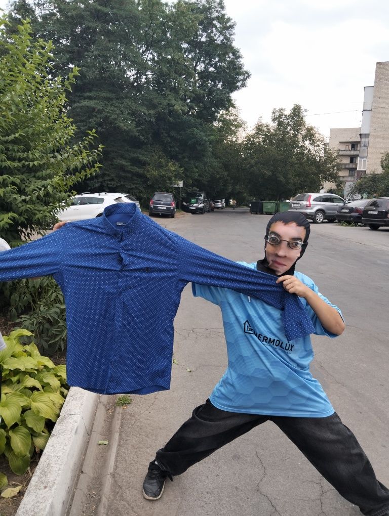 Polo рубашка синя