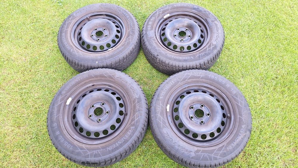 Felgi stalowe 15 5×112 et 47 opony 195/65 R15 koła golf 5 audi a4 a6