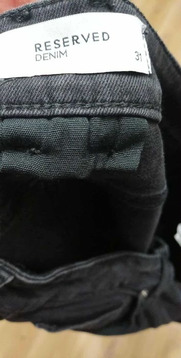 Spodnie jeansy czarne męskie 31