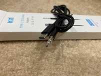 Кабель-переходник AUX Jack 3.5mm-Type C , 1m,черный