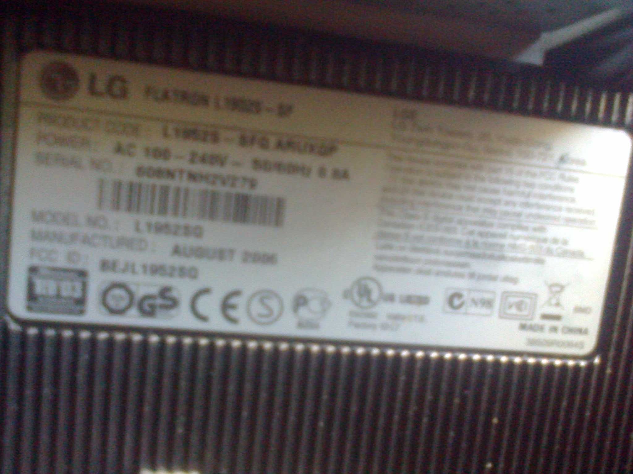Монітор LG Flatron L1952S 19"