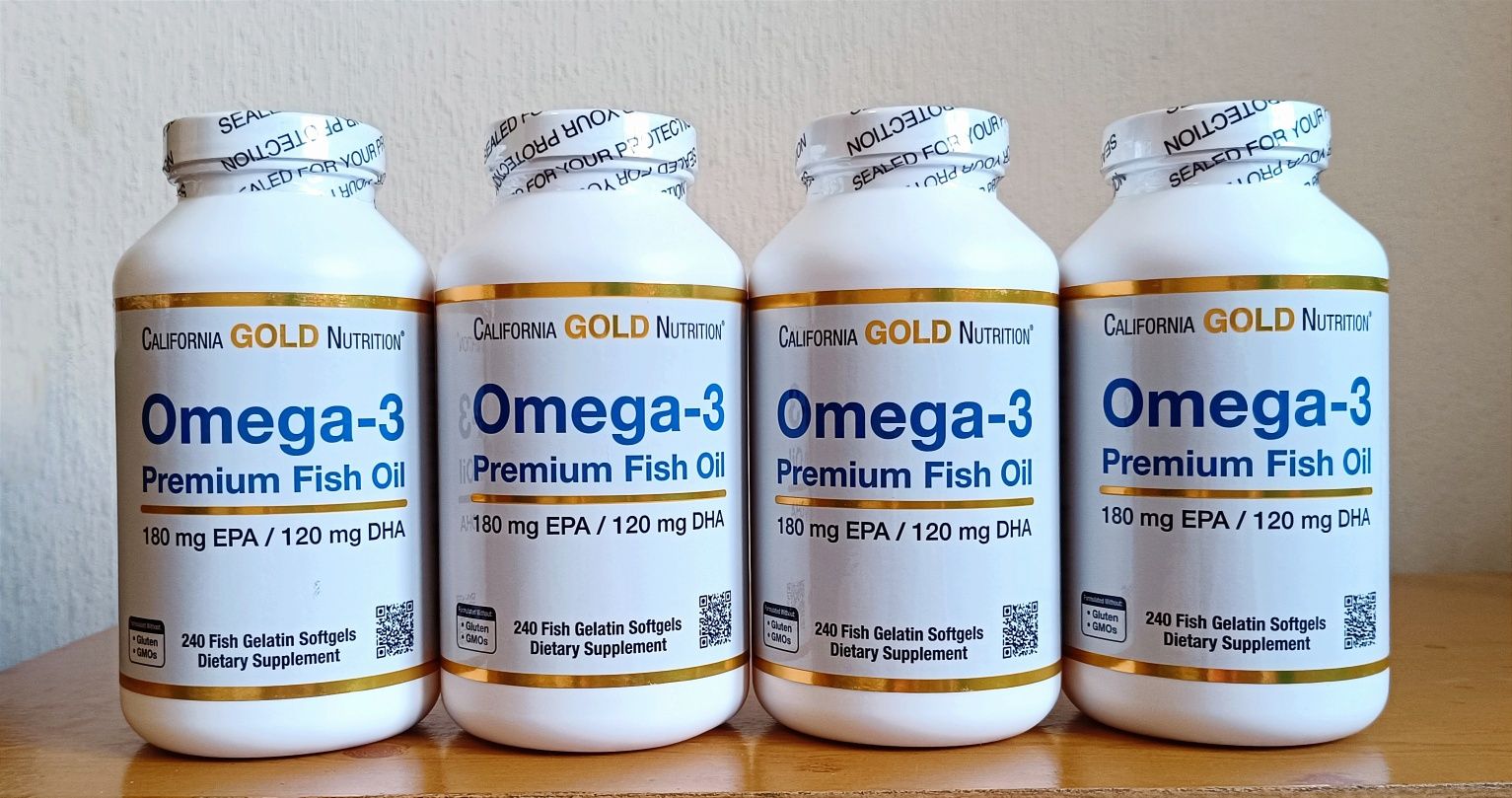 Омега3. Рыбий жир. 100 и 240 капсул. California Gold Nutrition.