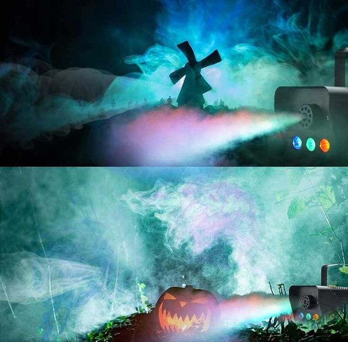 Nowa WYTWORNICA DYMU Maszyna Do Dymu Mgły Dymiarka LED Pilot | GRATIS