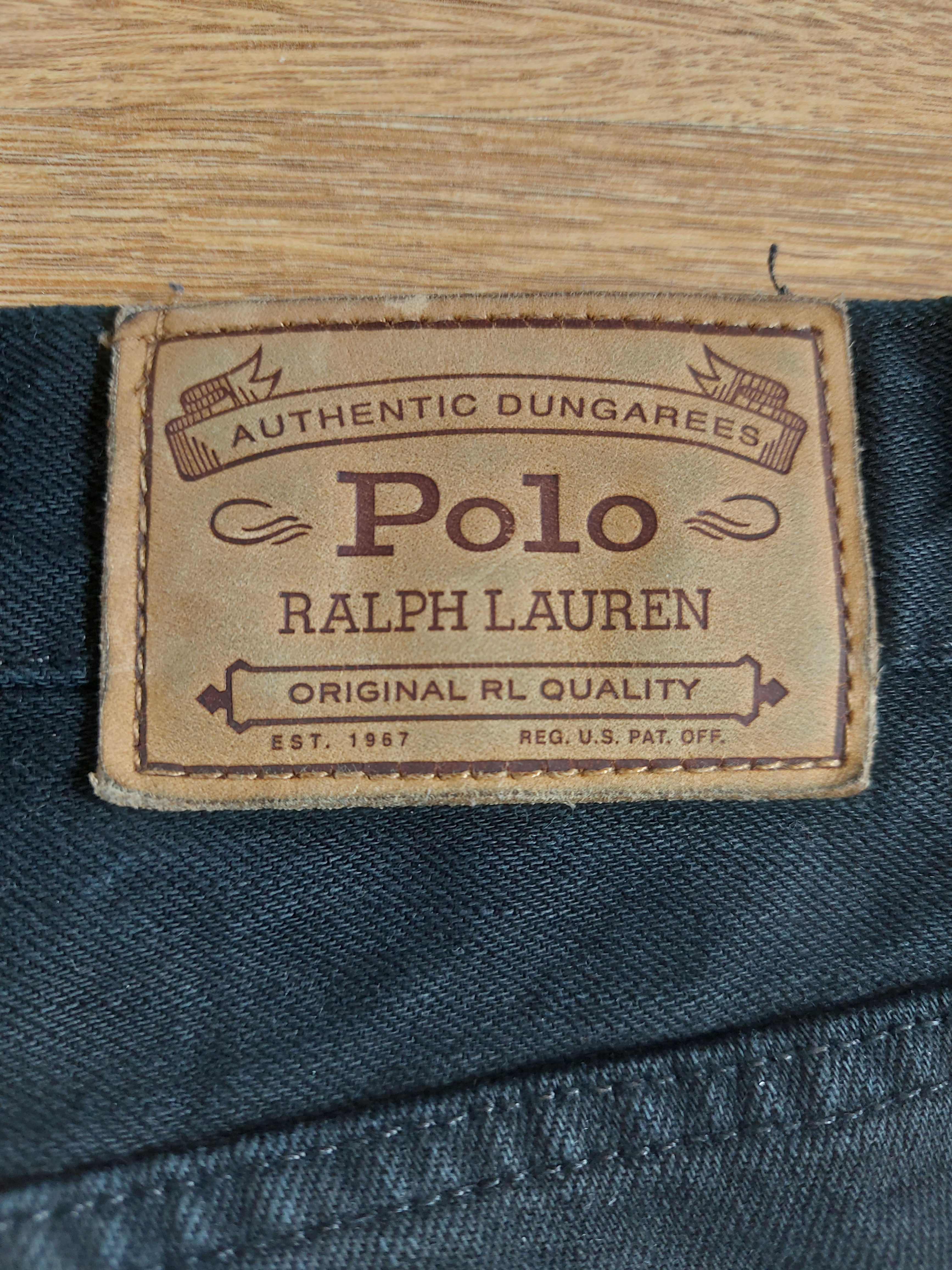 Polo Ralph Lauren Hudson Black jeansy czarne męskie bawełna 3XL 46/30