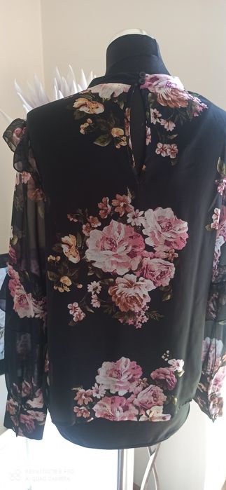 Bluzka elegancka w kwiaty