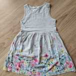 69-> sukienka bawełniana H&M r.98/104 2-4Y szara z łąką