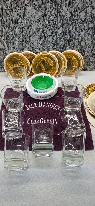 Szklanki Jack Daniels + Marlboro i inne .