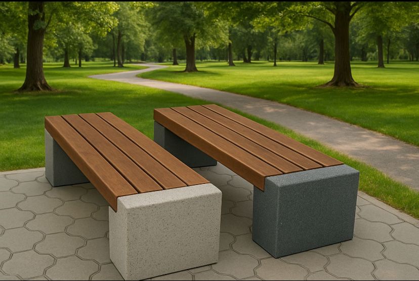 Продаж бетонних вазонів і лав