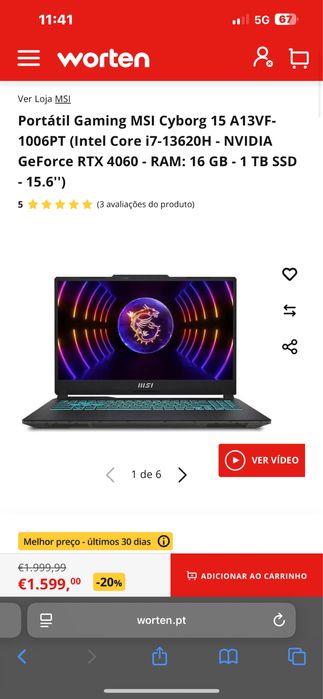 MSI cyborg 15 RTX 4060