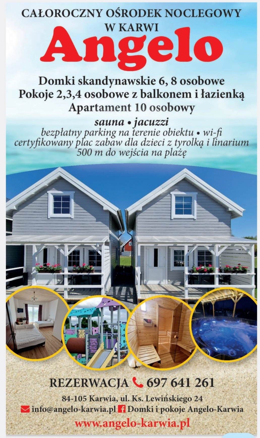 Domki,pokoje nad morzem Karwia,sauna,jacuzzi