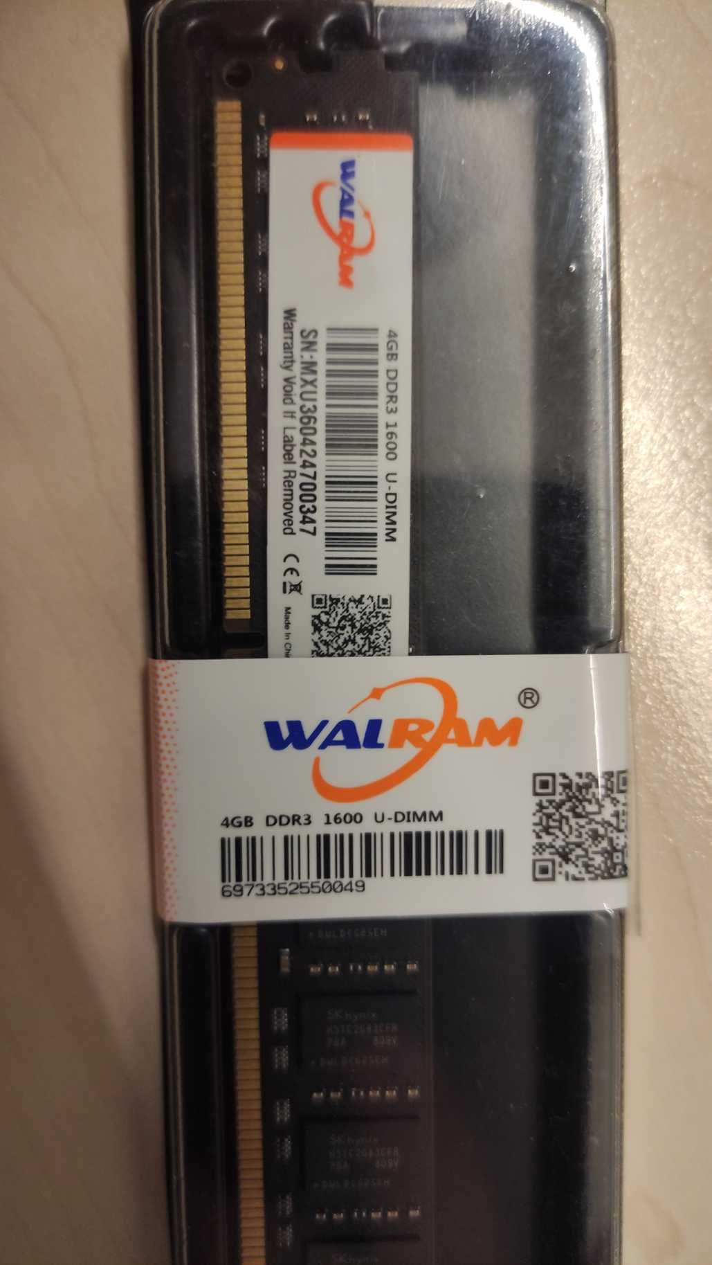 Оперативная память WALRAM DDR3 2x4GB 8ГБ 1600МГц U-DIMM