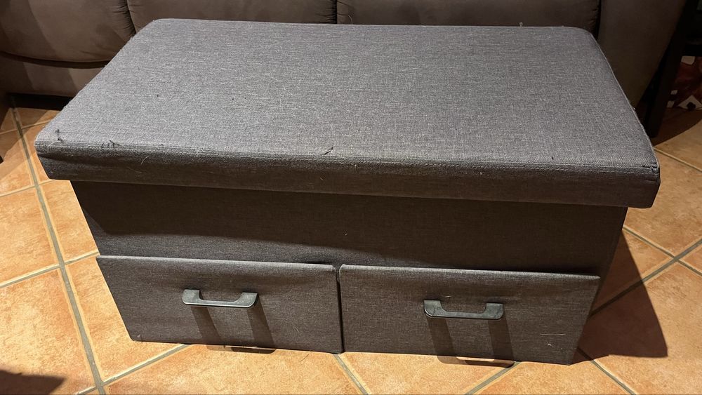 Bau assento para arrumaçao com gavetas