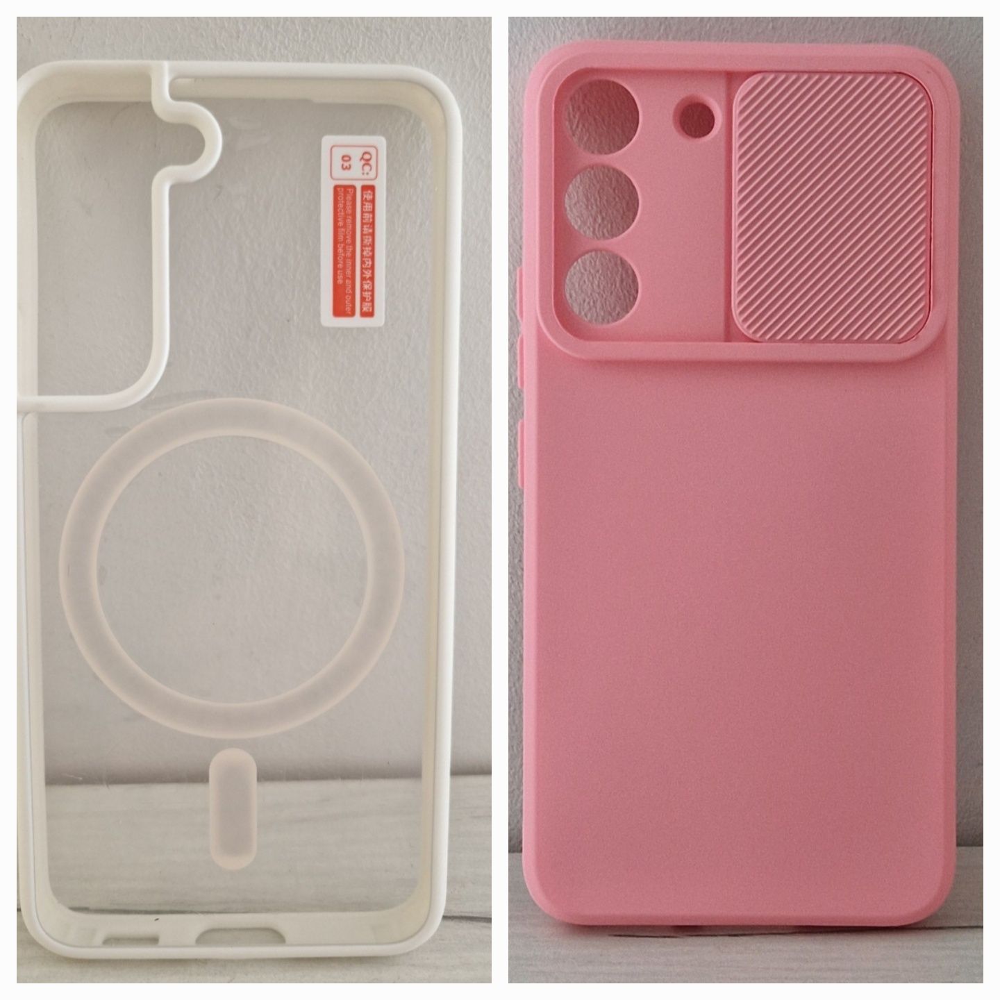 Acrylic Color Magsafe Case Samsung Galaxy S22 biały + Camshield