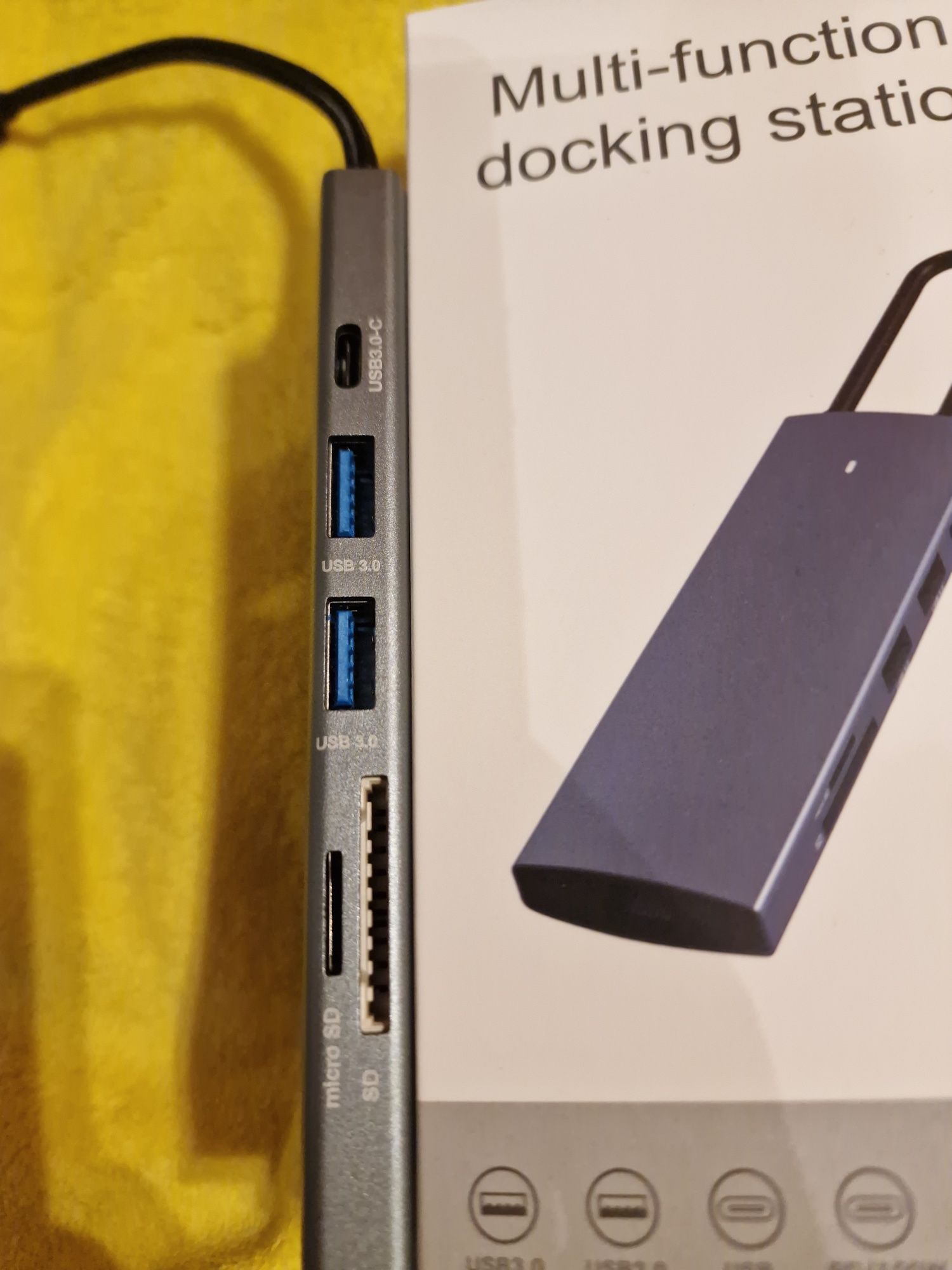 Stacja dokująca Hub USB C - HDMI 4K/60Hz, Gigabit Ethernet, PD 100W,