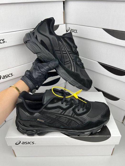 Чоловічі кросівки ASICS Gel-NYC GTX All Black чорні теплі водостійкі