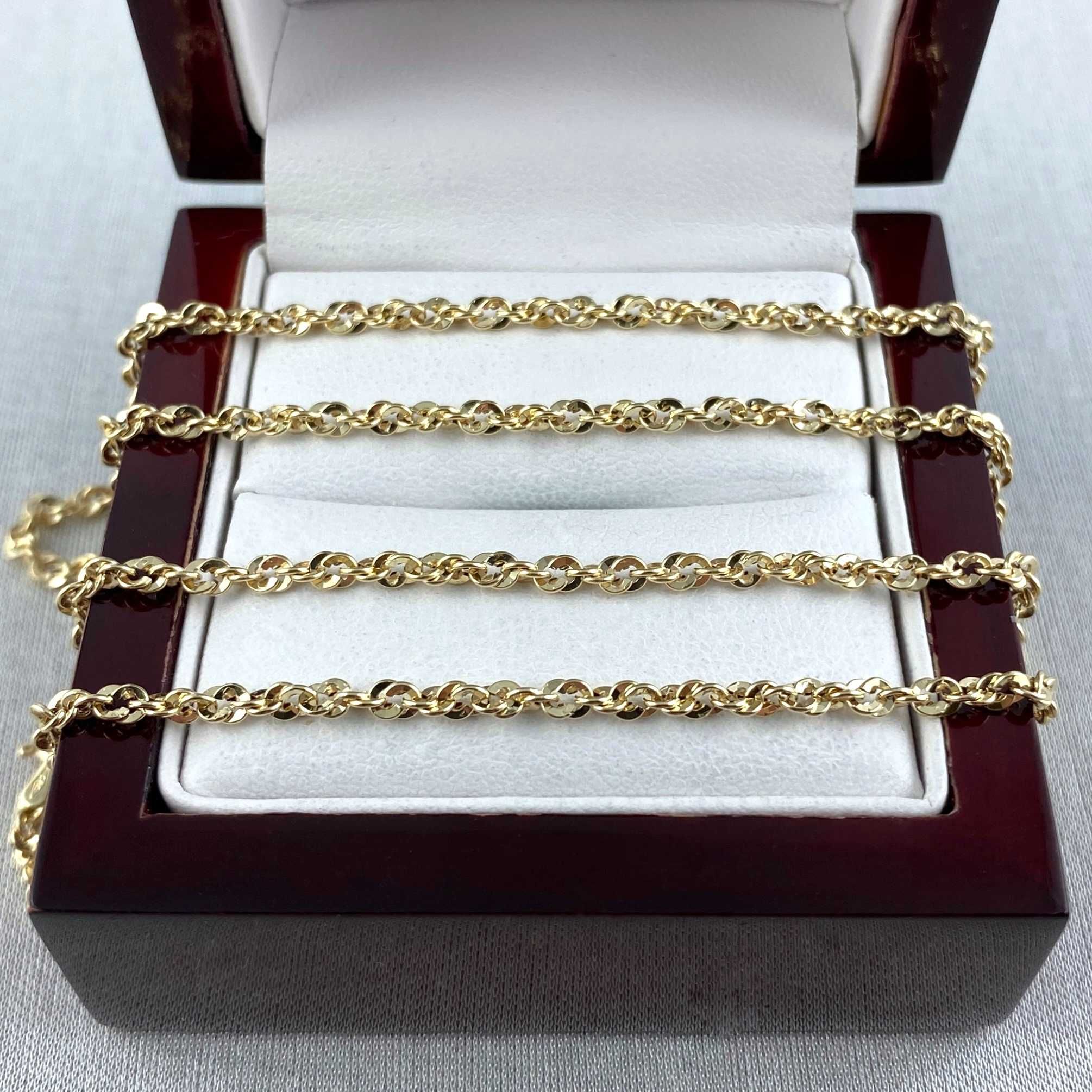 ZŁOTY łańcuszek splot IRYDIA 2,5mm PR. 585 (14K) długość 45 cm