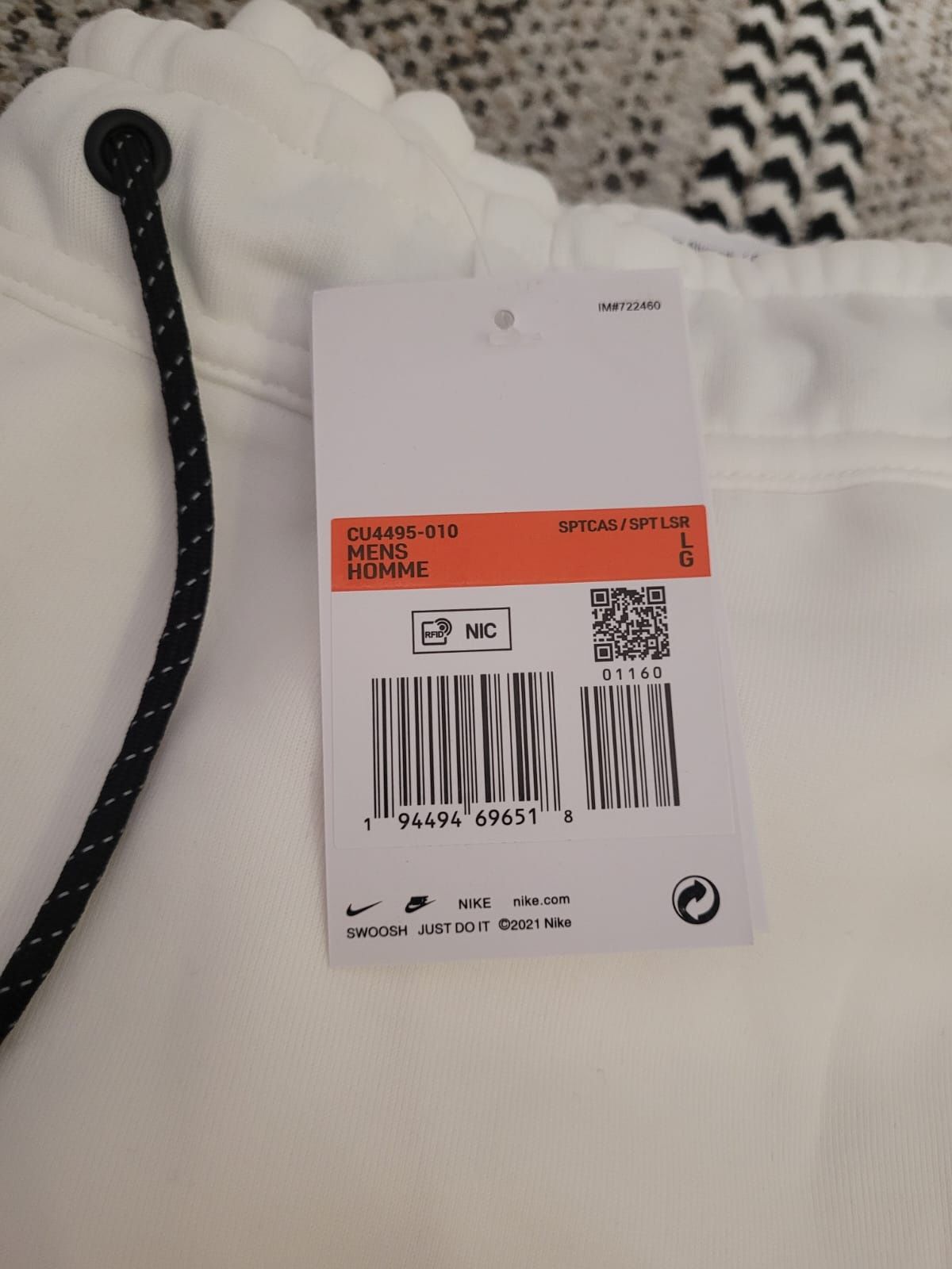 Nowy ! Komplet Nike Tech Fleece White L