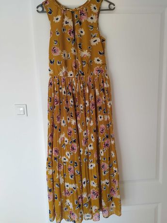Żółta sukienka w kwiaty roz. 36