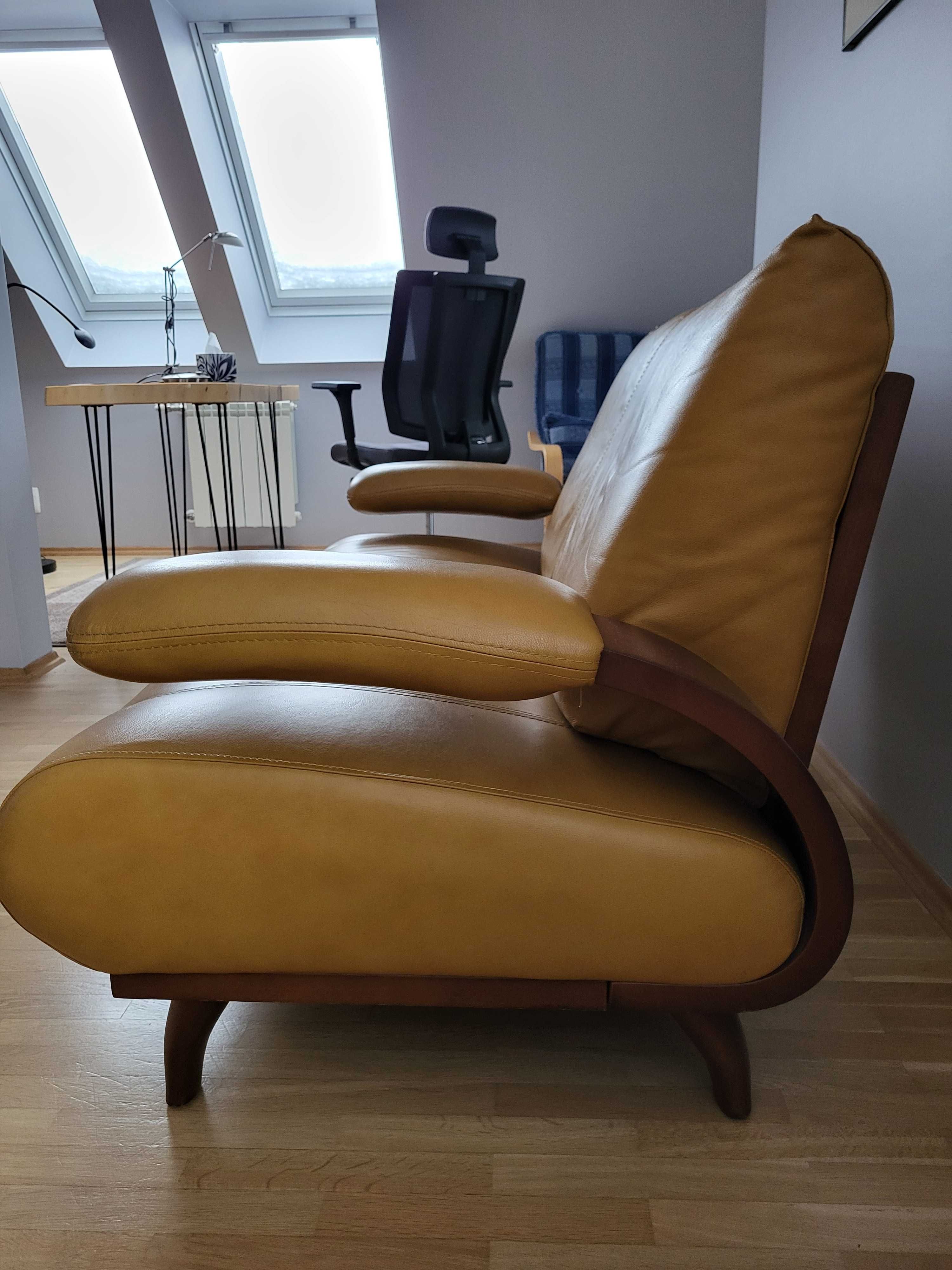 Komplet skórzany sofa i fotel 2+1