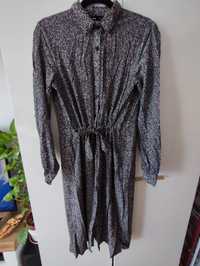 Sinsay sukienka we wzory XL z wiązaniem w talii