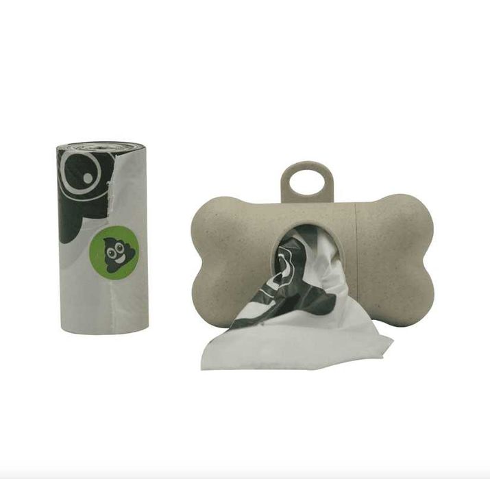 Bambusowe etui na kupoworki z workami – M-PETS