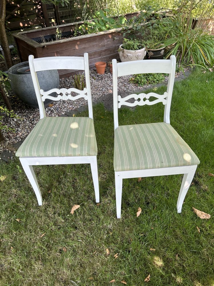 Krzesła drewniane białe 6 sztuk