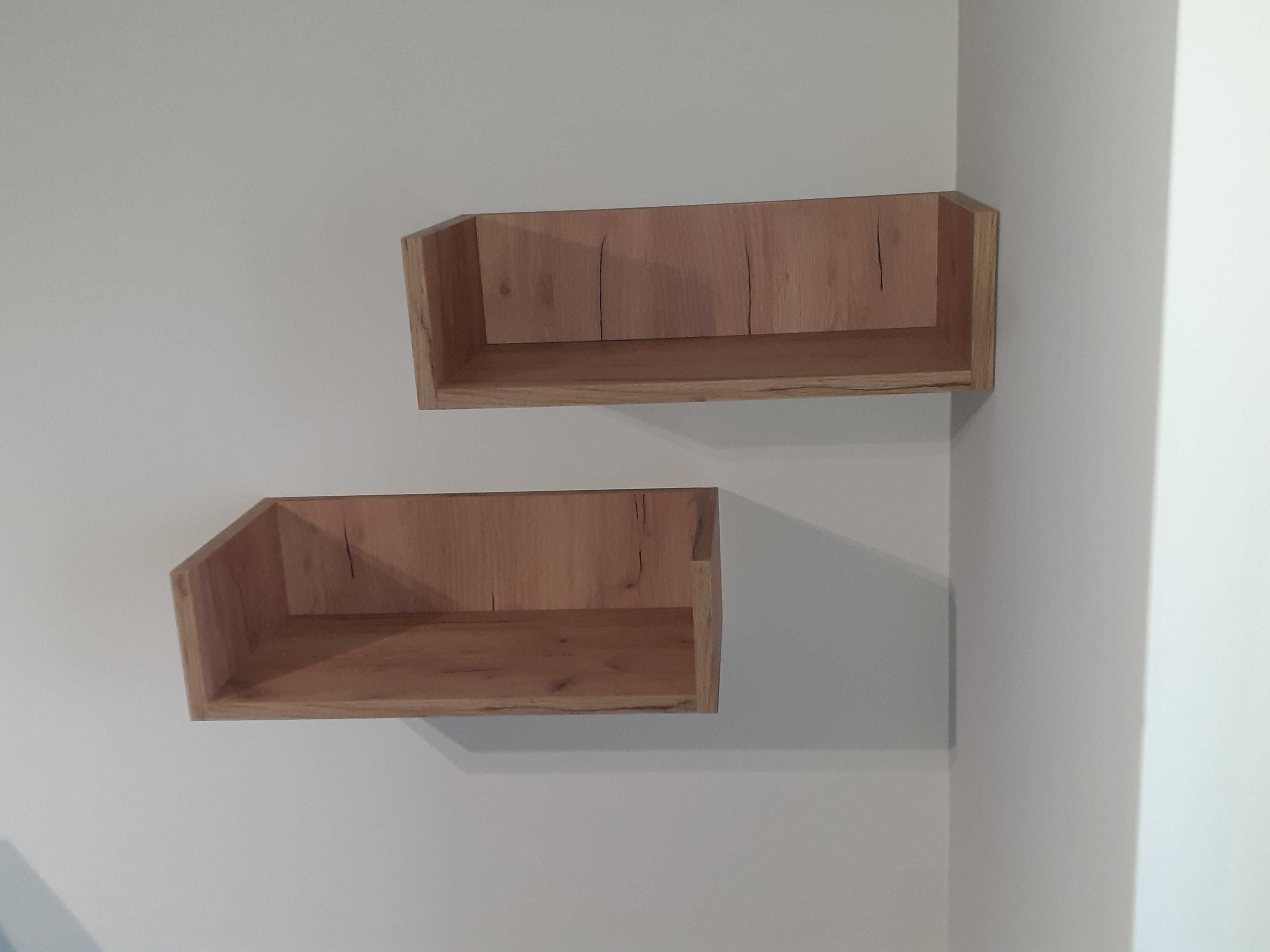 Półki ścienne 50cm na ścianę półki na książki Dąb Craft Złoty