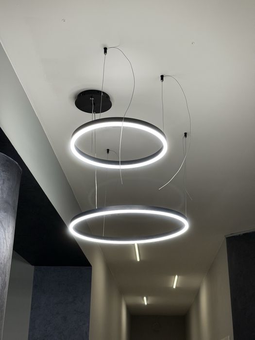 Сучасний круглий світлодіодний світильник-люстра, діаметром 80, 60 см