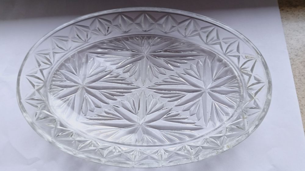 Półmisek kryształowy owalny