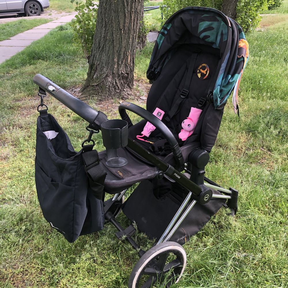Візок 3 в 1 Cybex priam birds of paradise platinum