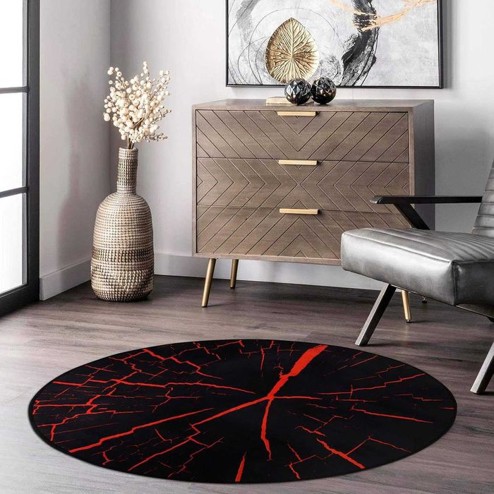 SHACOS – Okrągła mata ochronna pod krzesło biurowe i gamingowe 120 cm