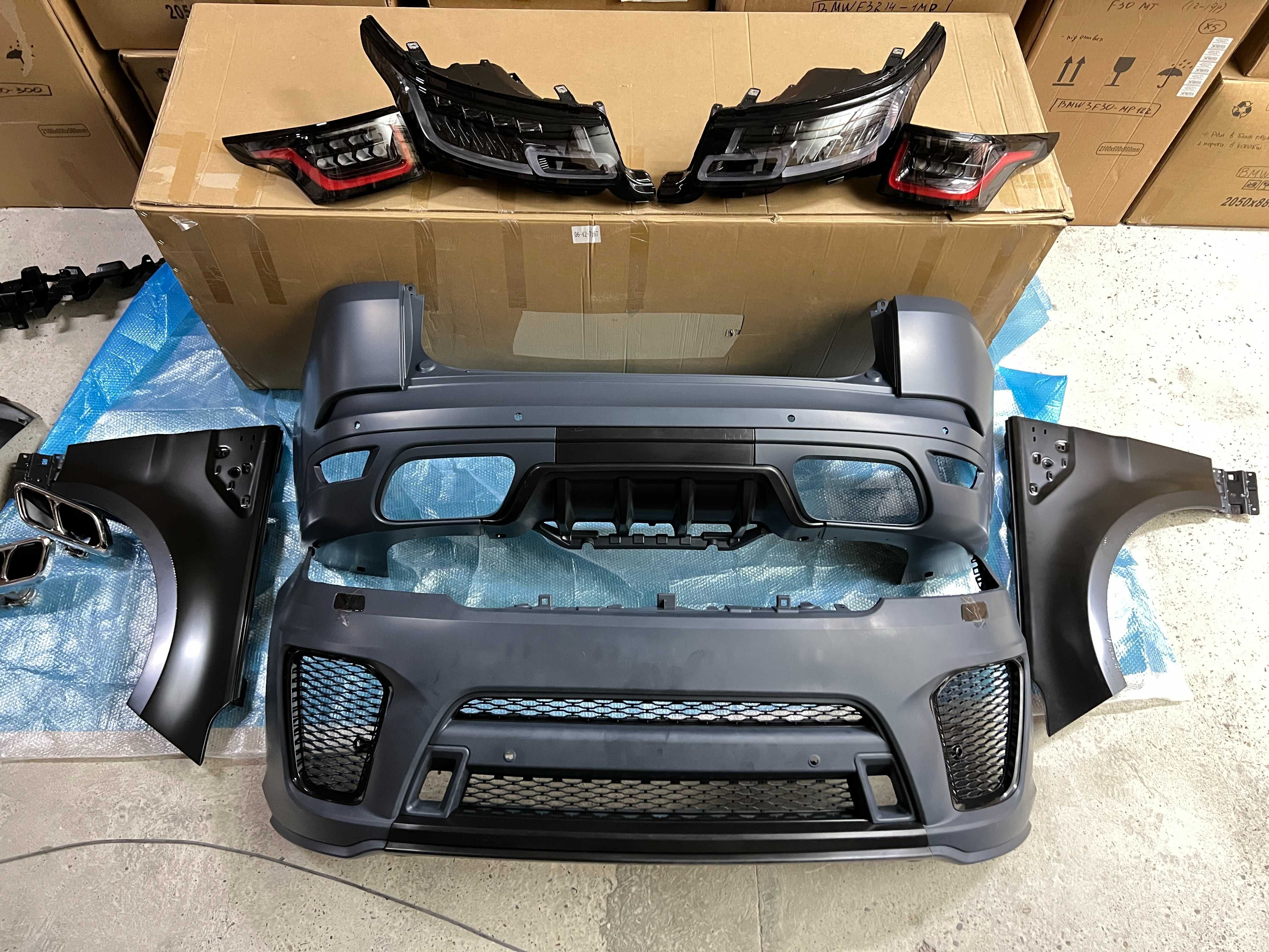 обвес на range rover sport svr Комплект рестайлинга Бампер фара фонарь