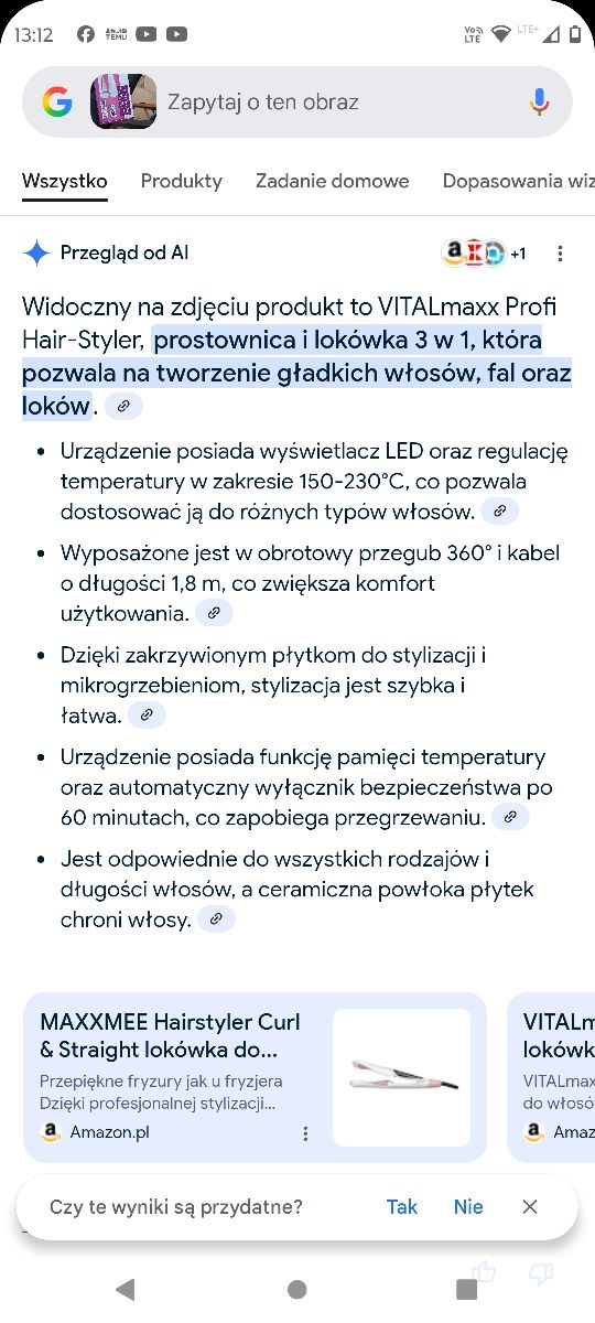 Lokówka i prostownica do włosów VITALMAXX 3 in 1