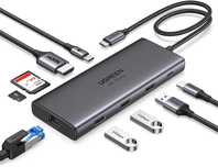 USB Хаб Type-C 9 в 1 USB 3.2 10 Гбит/с 4K 60Hz 2K 120HZ HDMI PD Ugreen