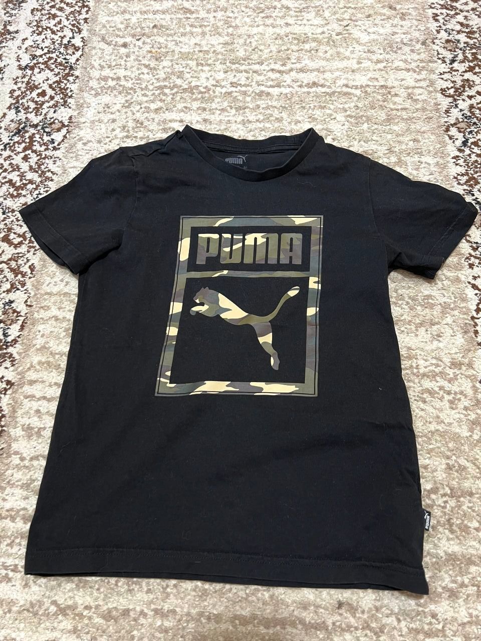 Футболка PUMA 9-10 років 140см дитяча чорна котонова
