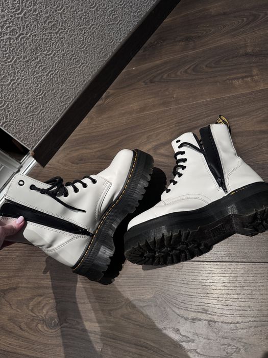 Dr. martens Jadon белые платформа ботинки толстая подошва мартинсы