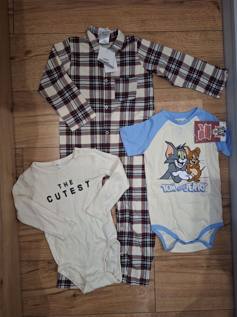 Zestaw nowy z metką H&M ,Tom and Jerry,rozmiar 98