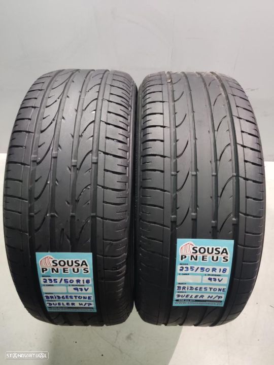 2 pneus semi novos 235-50r18 bridgestone - oferta dos portes