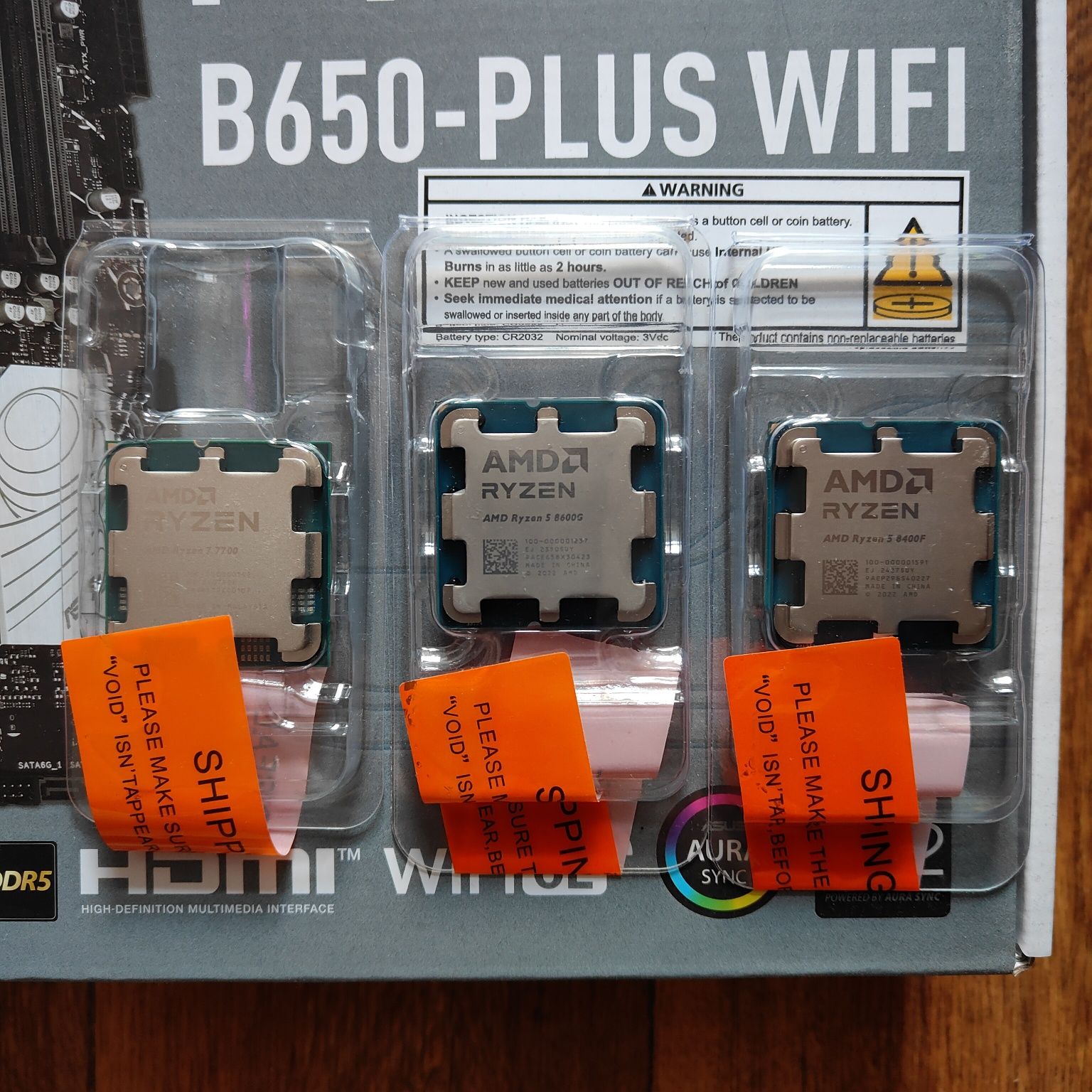 Мат. пл. ASUS B650-PLUS WIFI/Ryzen 7 7700/16 (2х8) Gb DDR5/башта ARGB