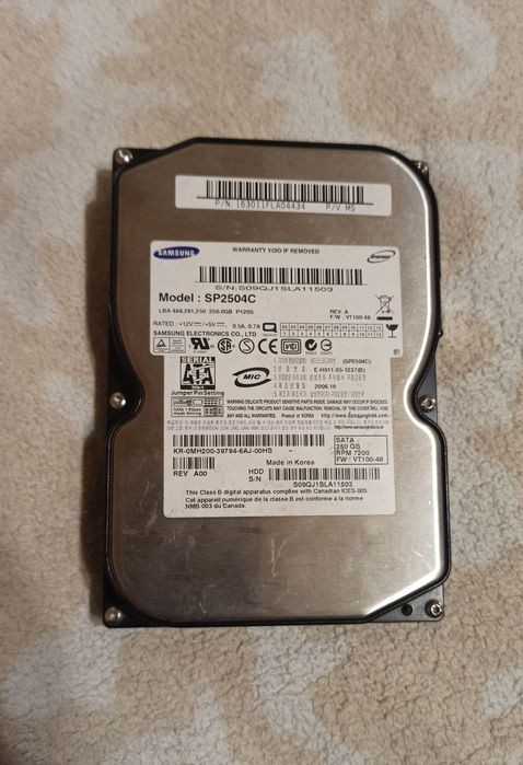 Жесткий диск HDD 3,5" Samsung 250Gb