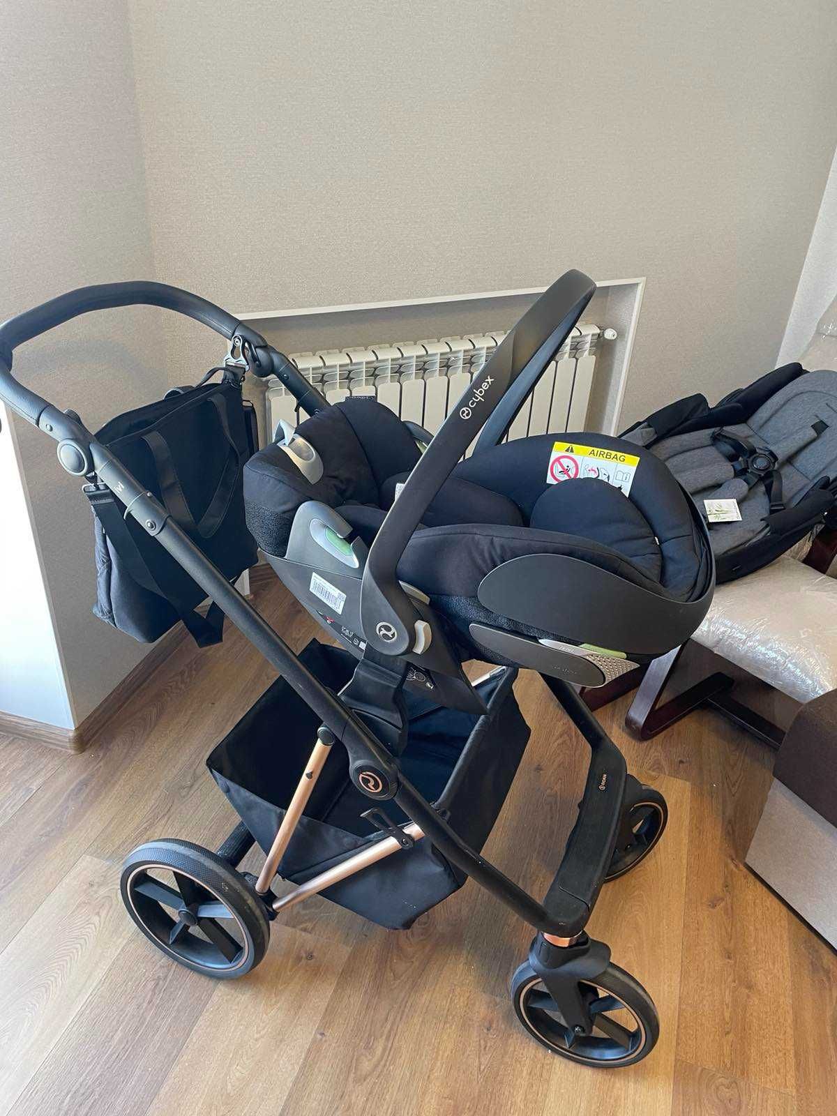 Дитячу коляску Roan Ivi Raven Rose Gold  плюс автокрісло Cybex