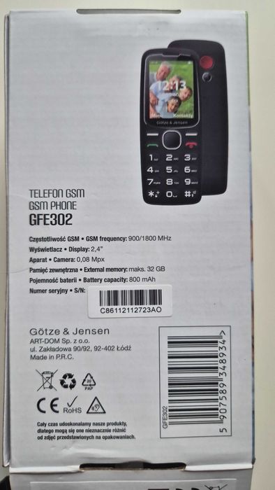 Telefon GÖTZE & JENSEN GFE303 - dla seniora