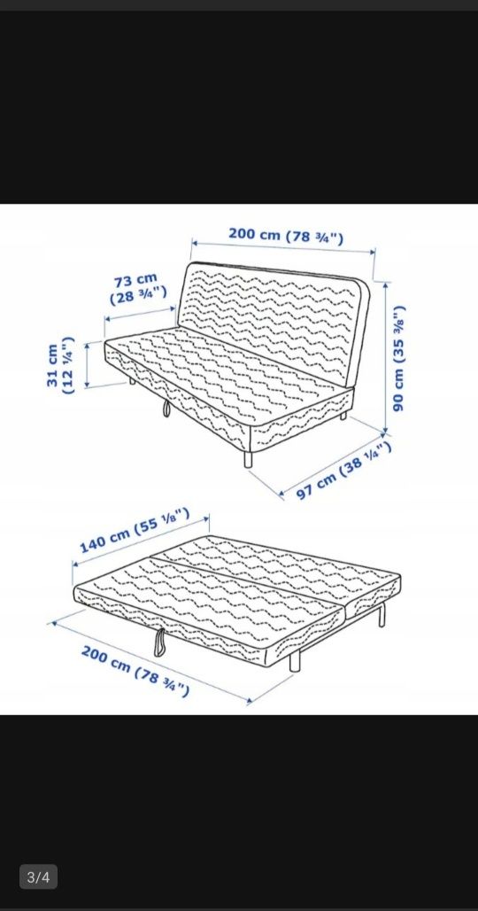 Rozkladana sofa 3-osobowa Nyhamn