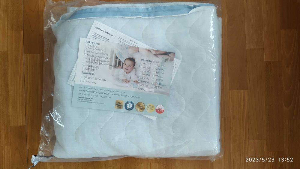NOWY Pokrowiec na materac HEVEA 90/200